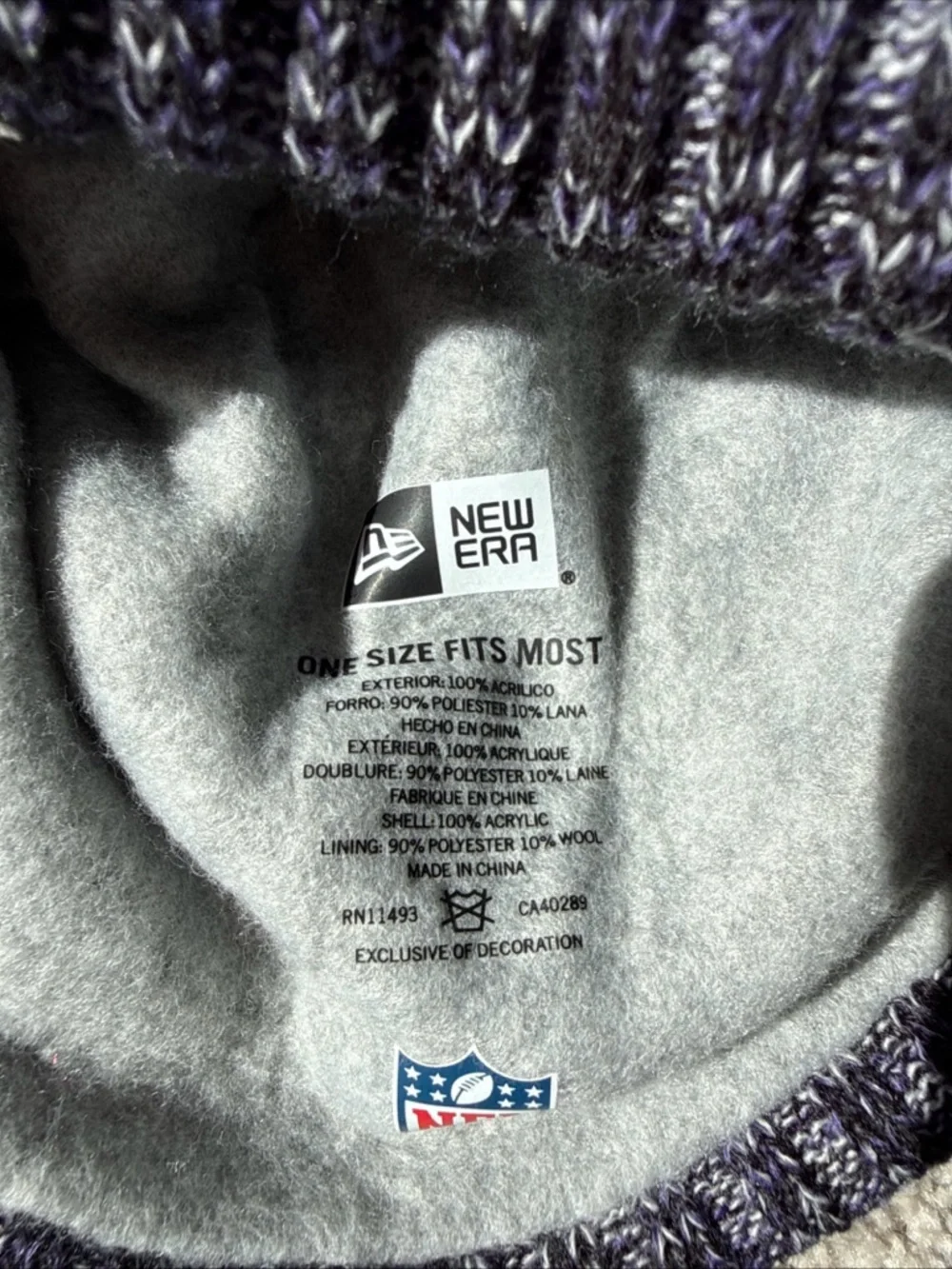 NWOT New Era Baltimore Ravens Knit Hat Pom 2018 Season Field‎ Issued